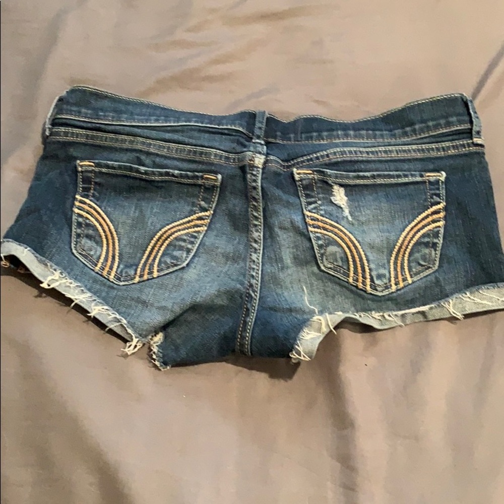 Hollister denim shirt shorts
